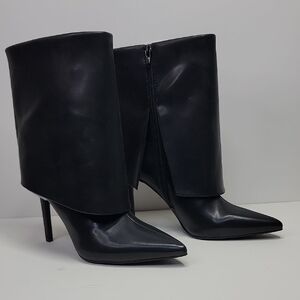 INC NEW IN BOX STILETTO CUFF BOOTS BLACK